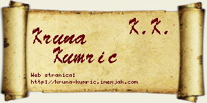 Kruna Kumrić vizit kartica